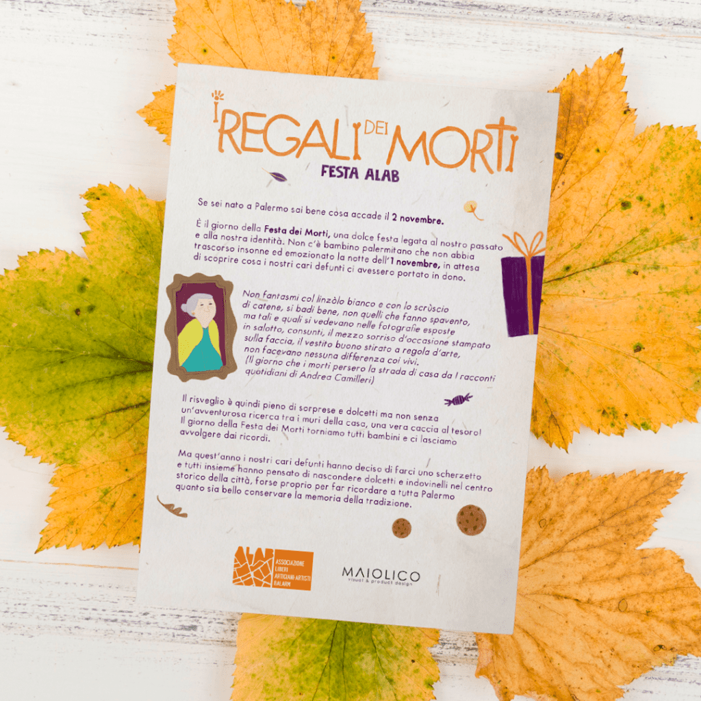 Alab, artigiani, artisti, Maiolico, studio, design, grafica, illustrazione, logo, evento, festadeimorti, Terranova, PaoloForti, Marino, brochure